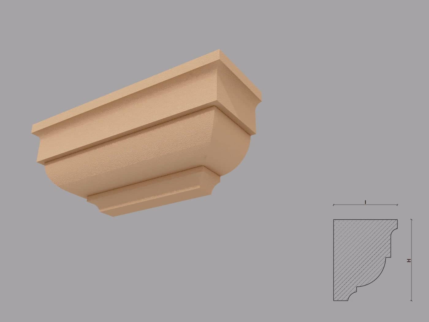 Pilastre FP701 — profil décoratif de façade Profilia Décor, Pilastres, vue 4