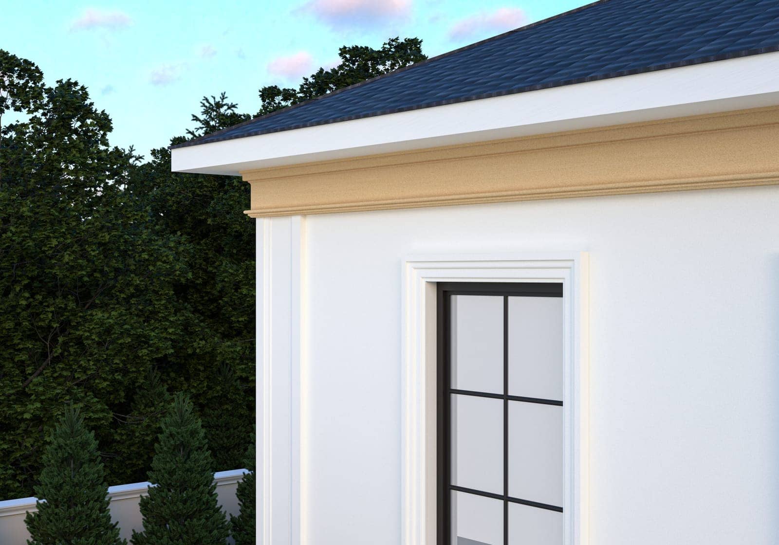 Bandeau décoratif FP703-2M — profil décoratif de façade Profilia Décor, Bandeaux décoratifs, vue 3