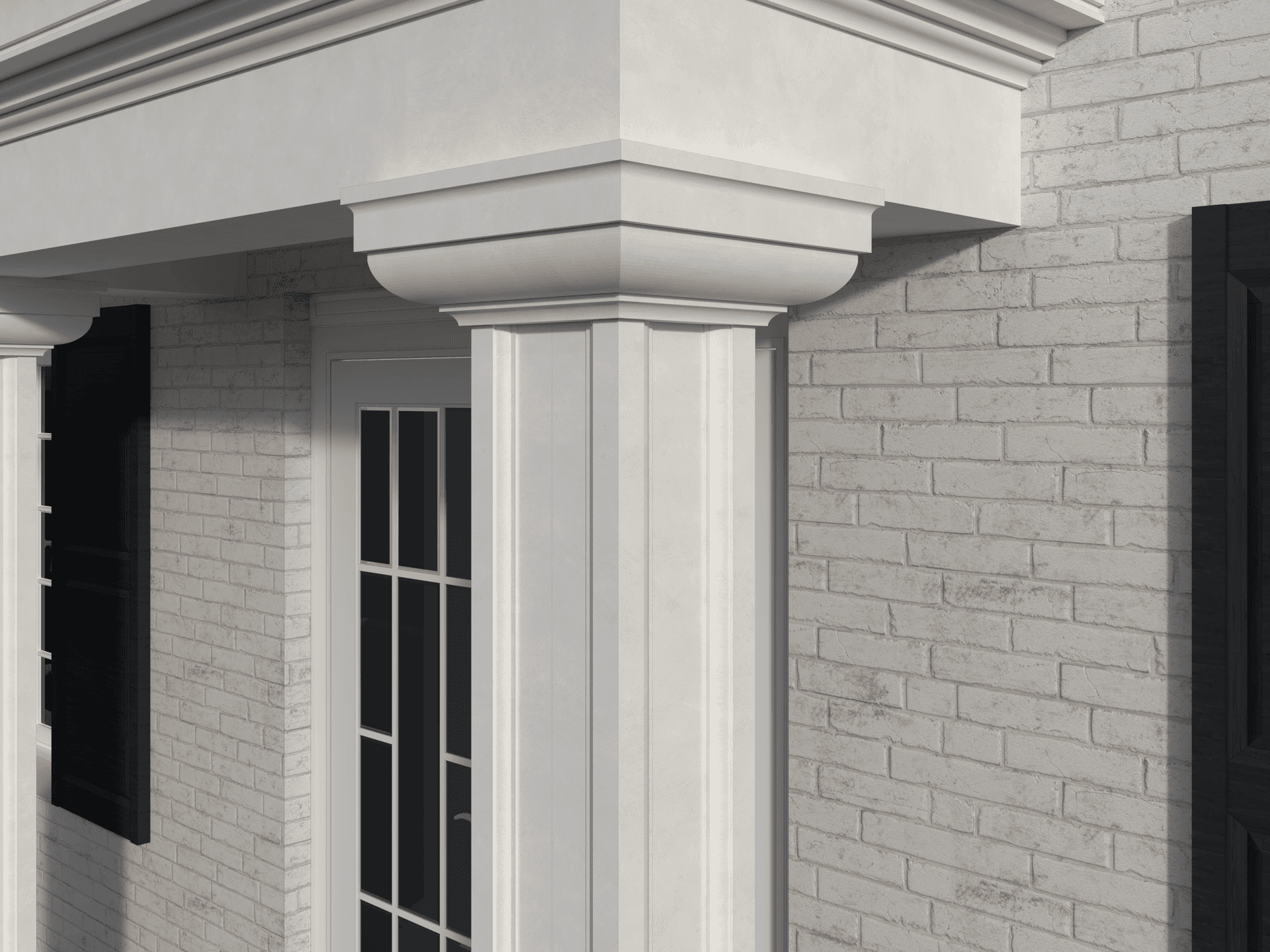 Colonne FP901 — profil décoratif de façade Profilia Décor, Colonnes décoratives, vue 2