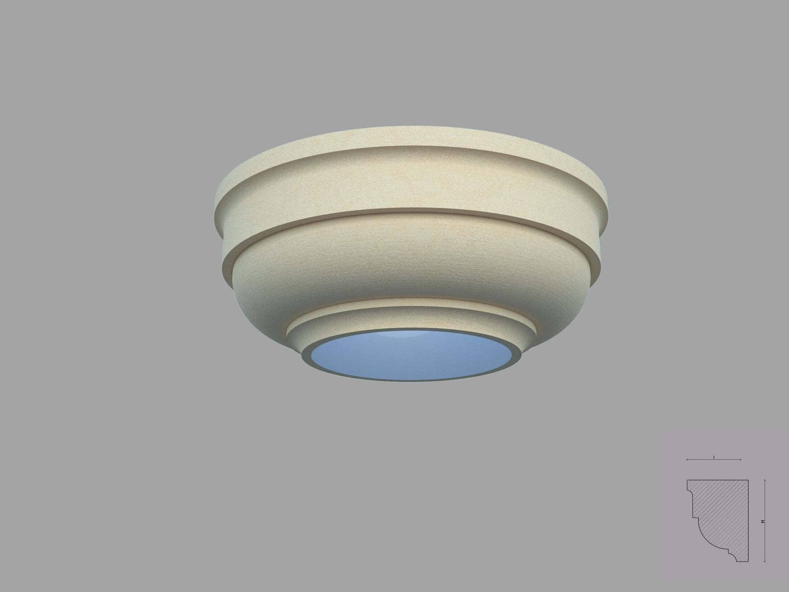 Colonne FP901 — profil décoratif de façade Profilia Décor, Colonnes décoratives, vue 3