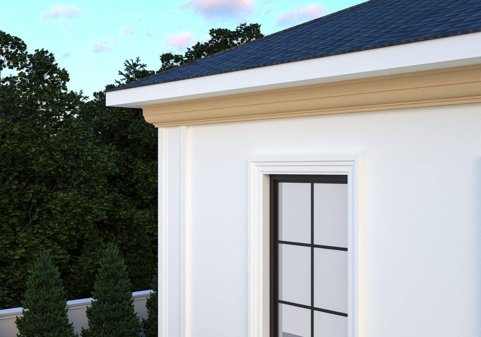 Pilastre FP901P-2M — profil décoratif de façade Profilia Décor, Pilastres, vue 3