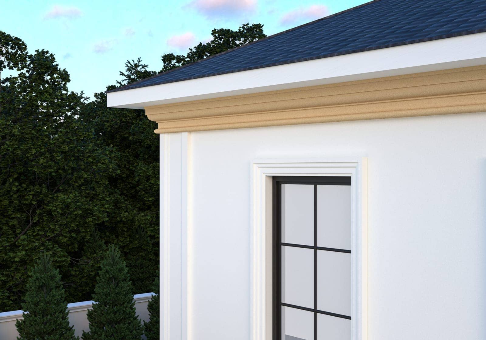 Pilastre FP902P-2M — profil décoratif de façade Profilia Décor, Pilastres, vue 3