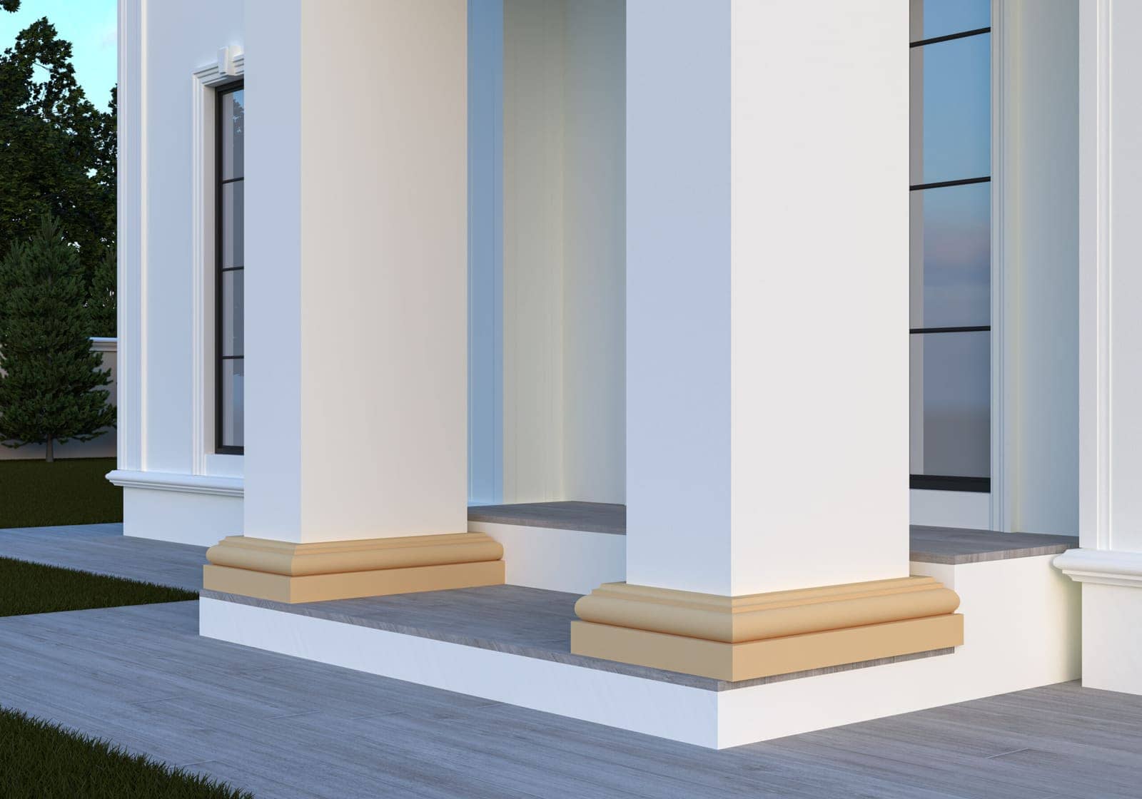 Pilastre FP903P-2M — profil décoratif de façade Profilia Décor, Pilastres, vue 2