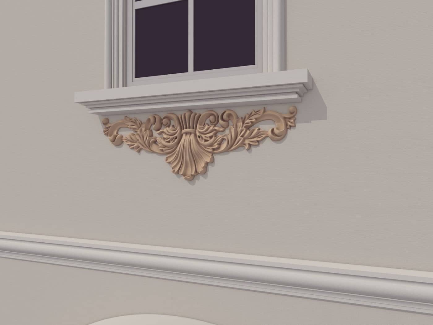 Accent décoratif FPADE23-800 — profil décoratif de façade Profilia Décor, Accents décoratifs, vue 3