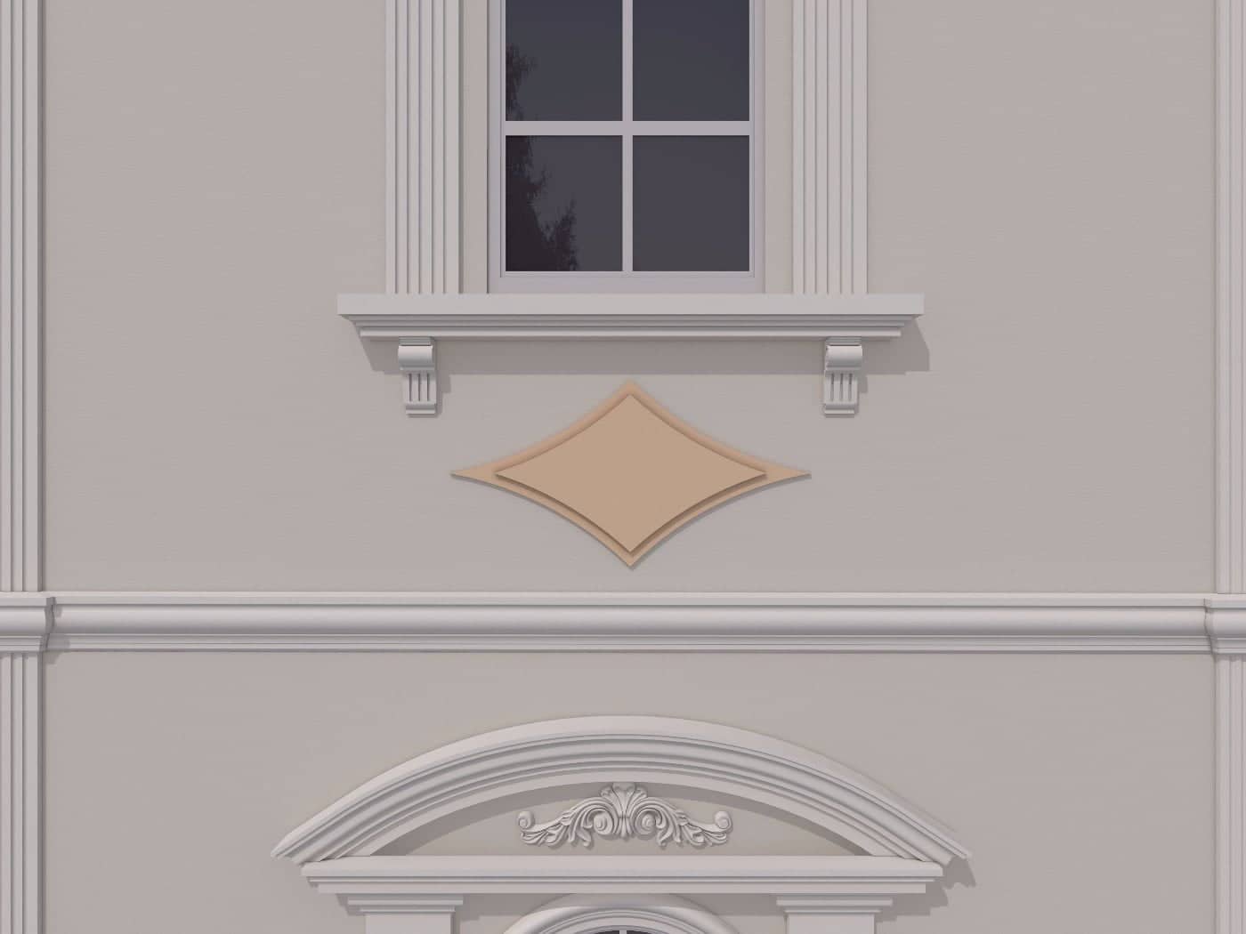 Accent décoratif FPADE4 — profil décoratif de façade Profilia Décor, Accents décoratifs, vue 3