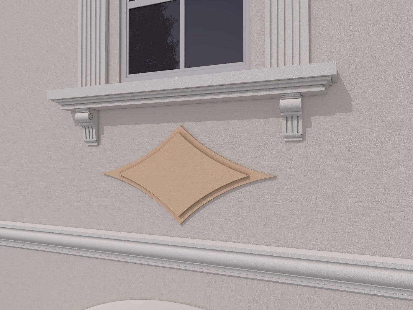 Accent décoratif FPADE4 — profil décoratif de façade Profilia Décor, Accents décoratifs, vue 4