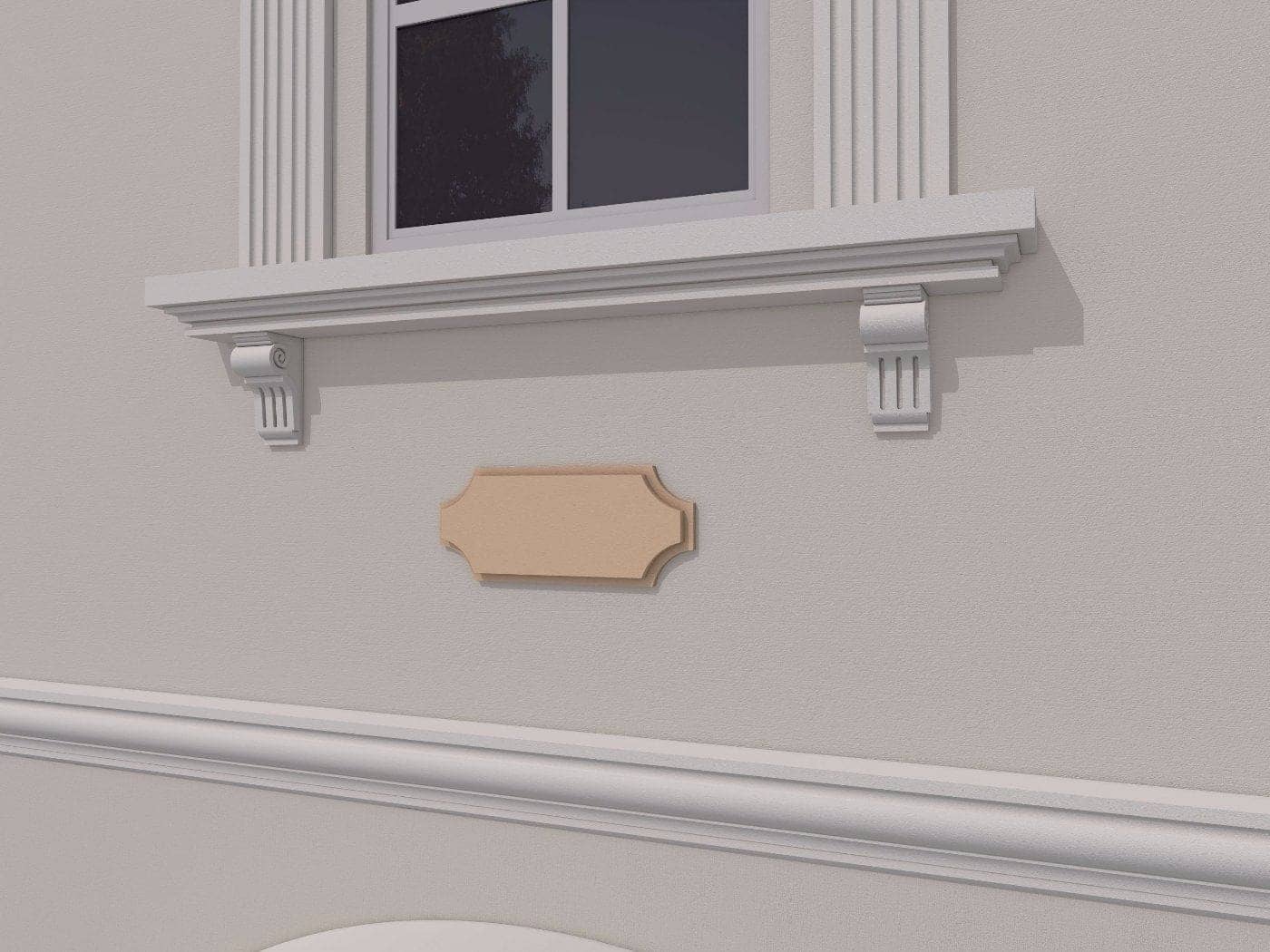 Accent décoratif FPADE5 — profil décoratif de façade Profilia Décor, Accents décoratifs, vue 4