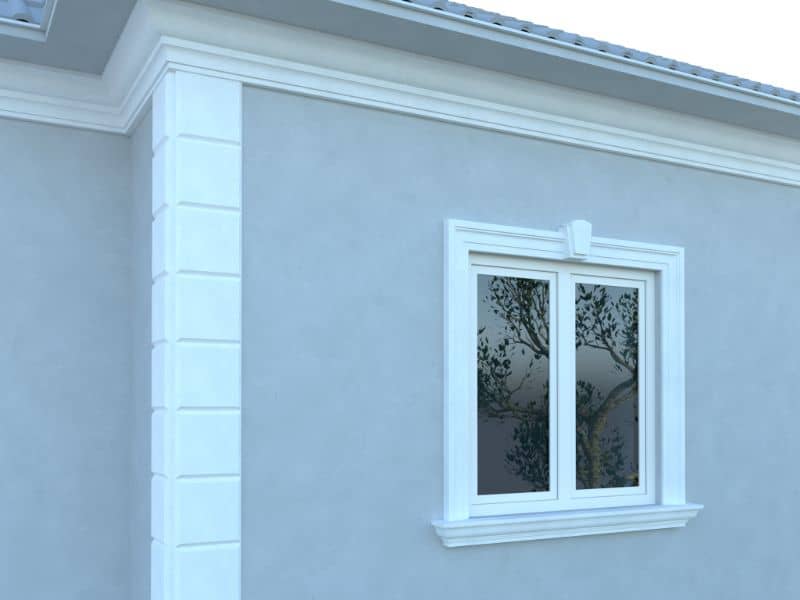 Chaîne d’angle FPCL01-1M — 1 m — profil décoratif de façade Profilia Décor, Chaînes d’angle, vue 2