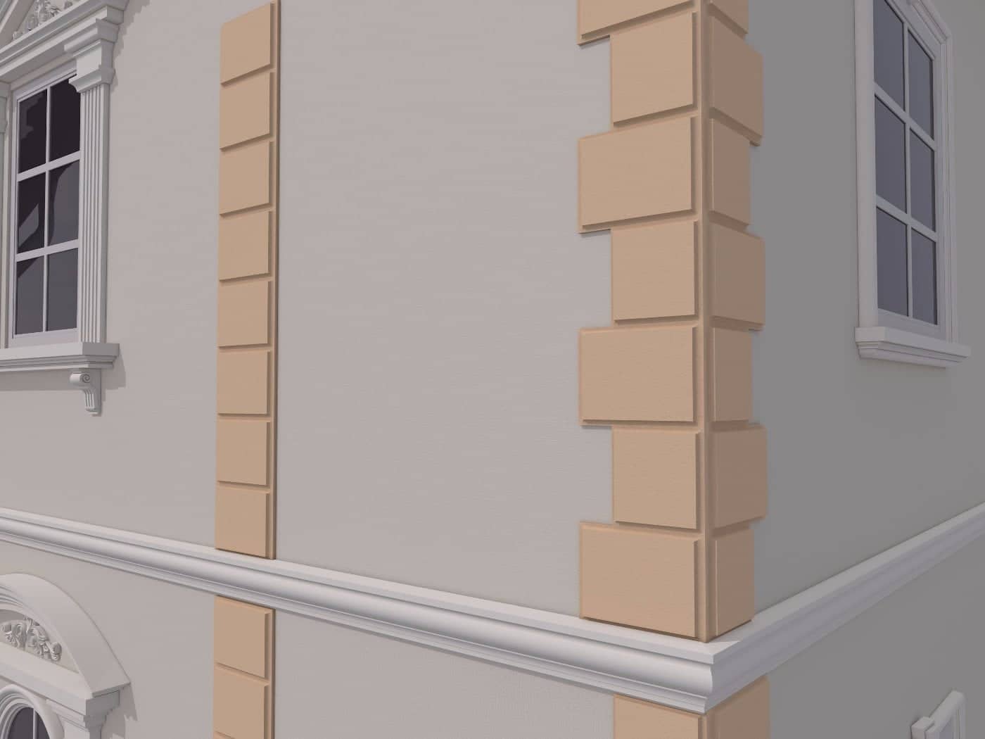 Chaîne d’angle FPCL02 — profil décoratif de façade Profilia Décor, Chaînes d’angle, vue 2