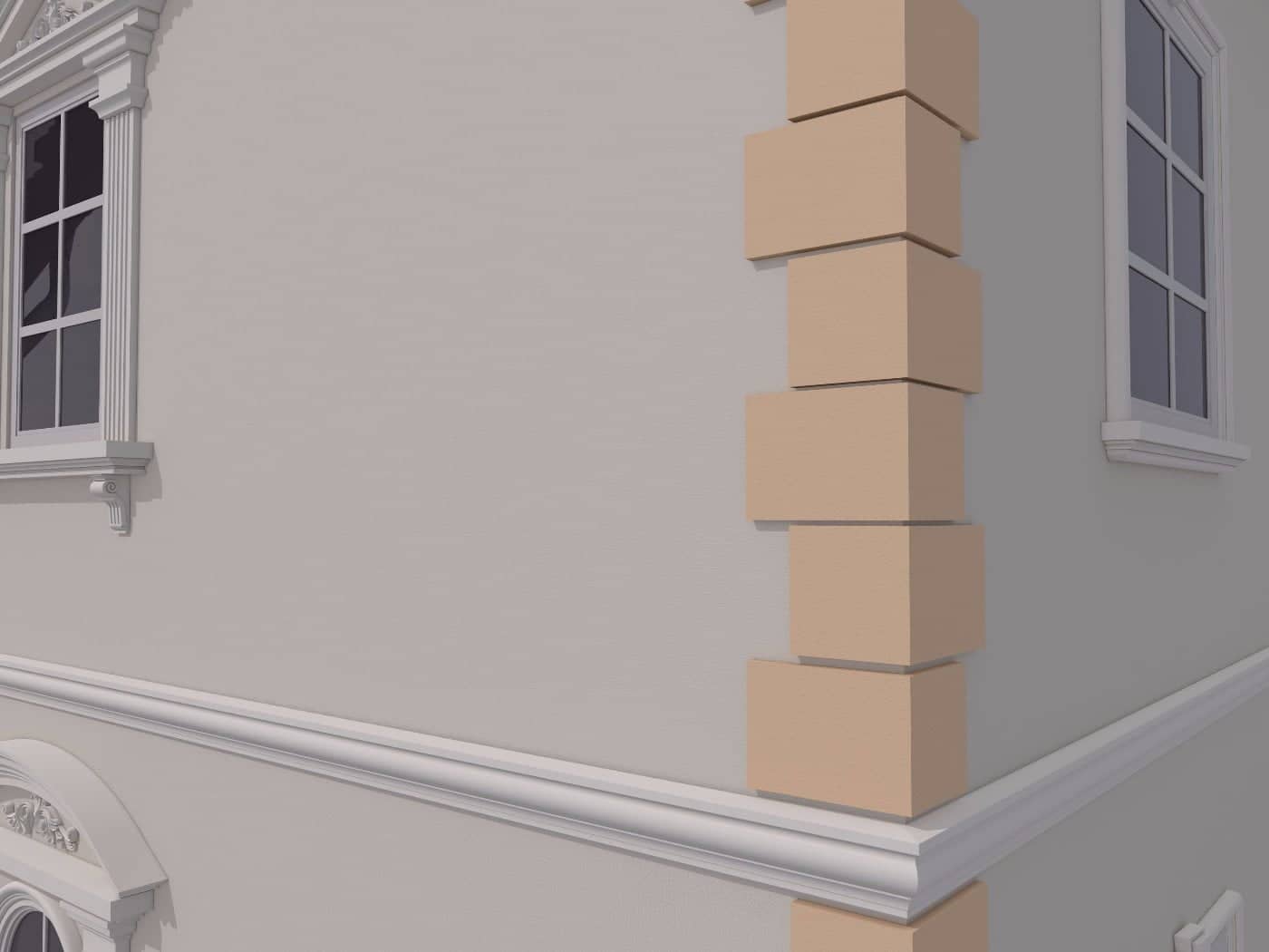 Chaîne d’angle FPCL05 — profil décoratif de façade Profilia Décor, Chaînes d’angle, vue 2