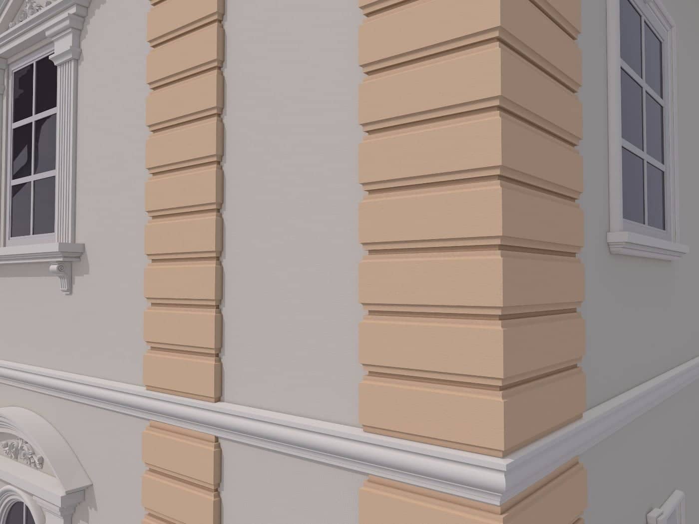 Chaîne d’angle FPCL06 — profil décoratif de façade Profilia Décor, Chaînes d’angle, vue 2