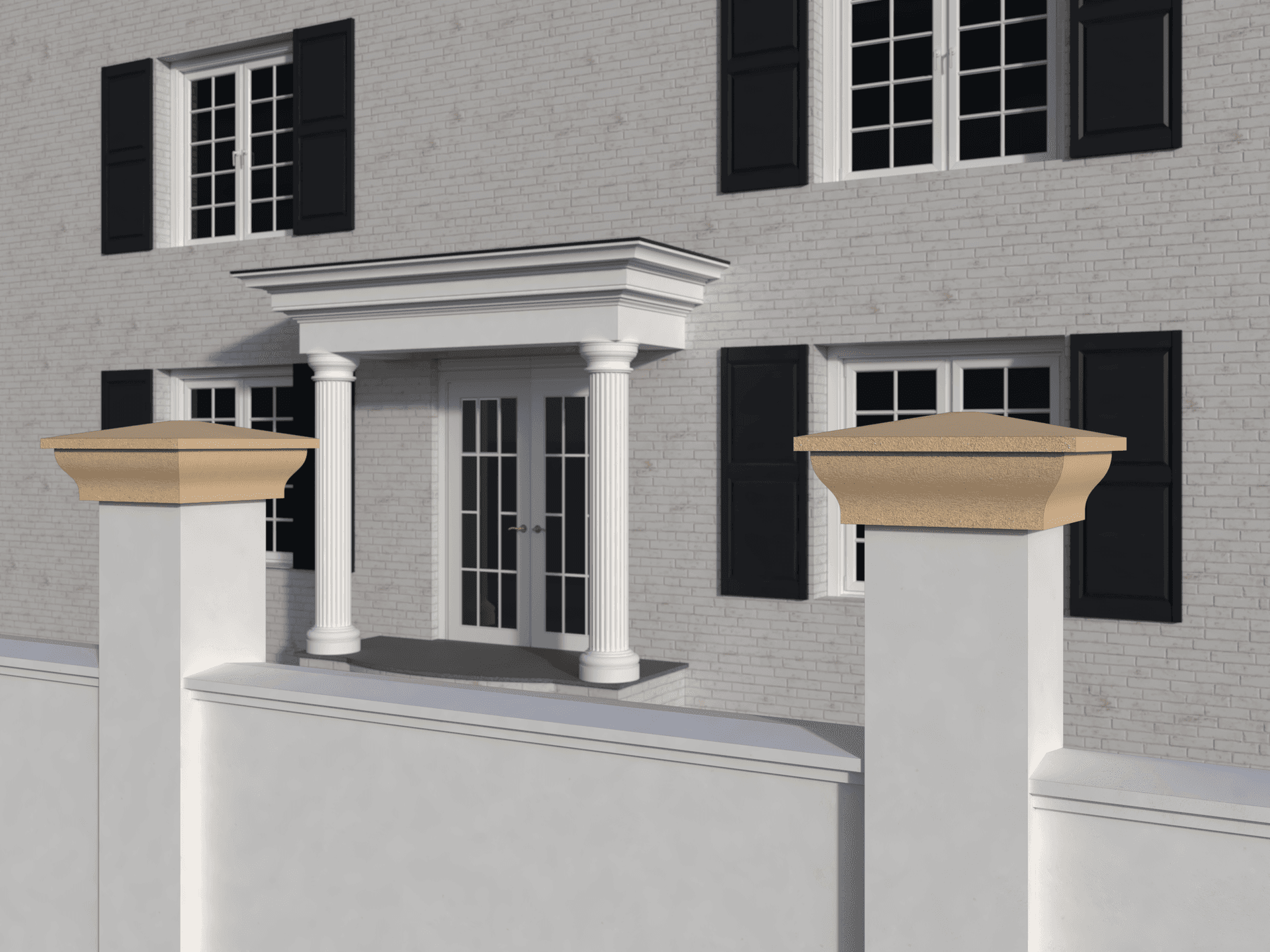 Chapeau de pilier FPCS04 — profil décoratif de façade Profilia Décor, Chapeaux de pilier, vue 2