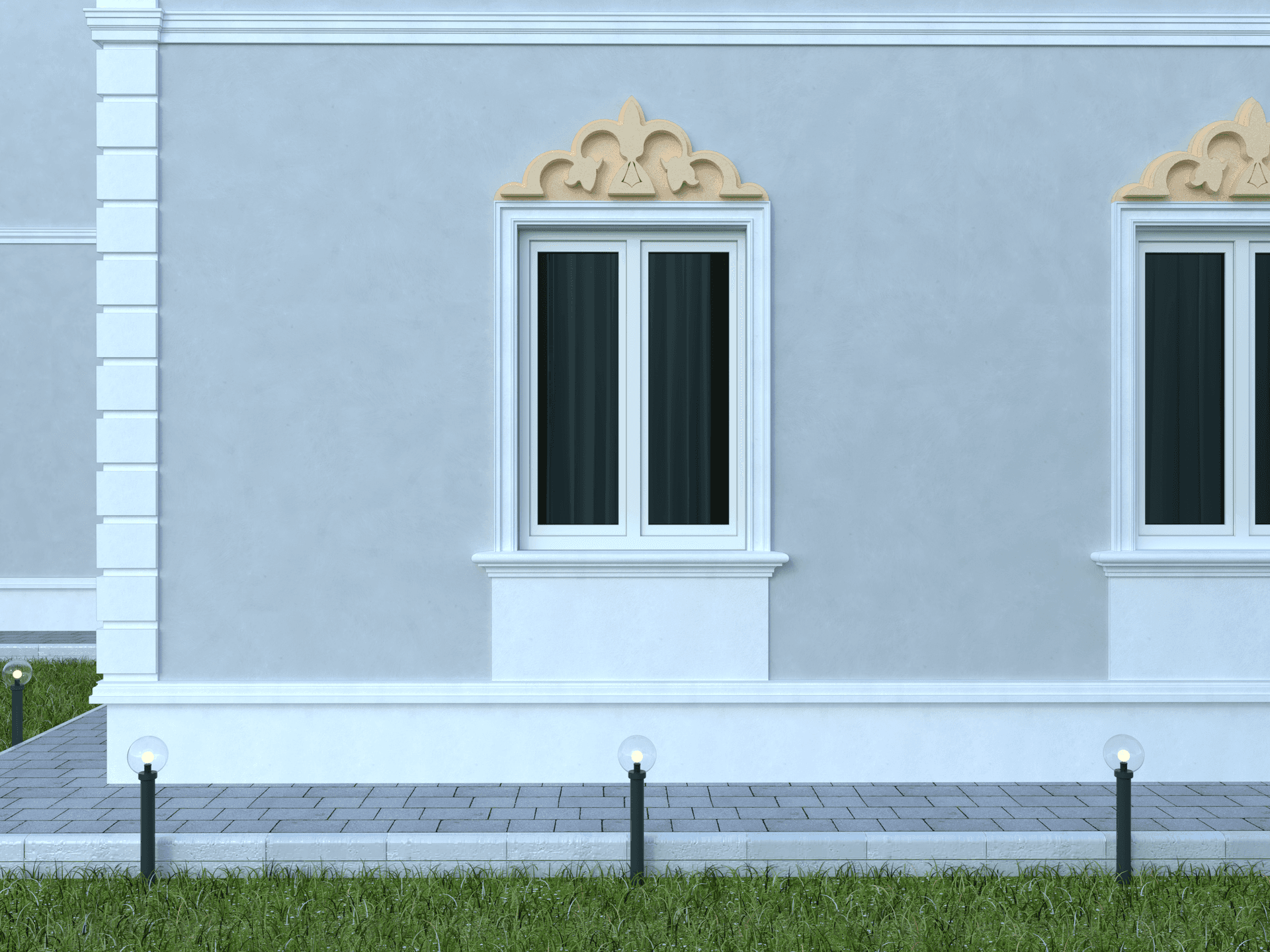 Fronton FPF5 — profil décoratif de façade Profilia Décor, Frontons, vue 2