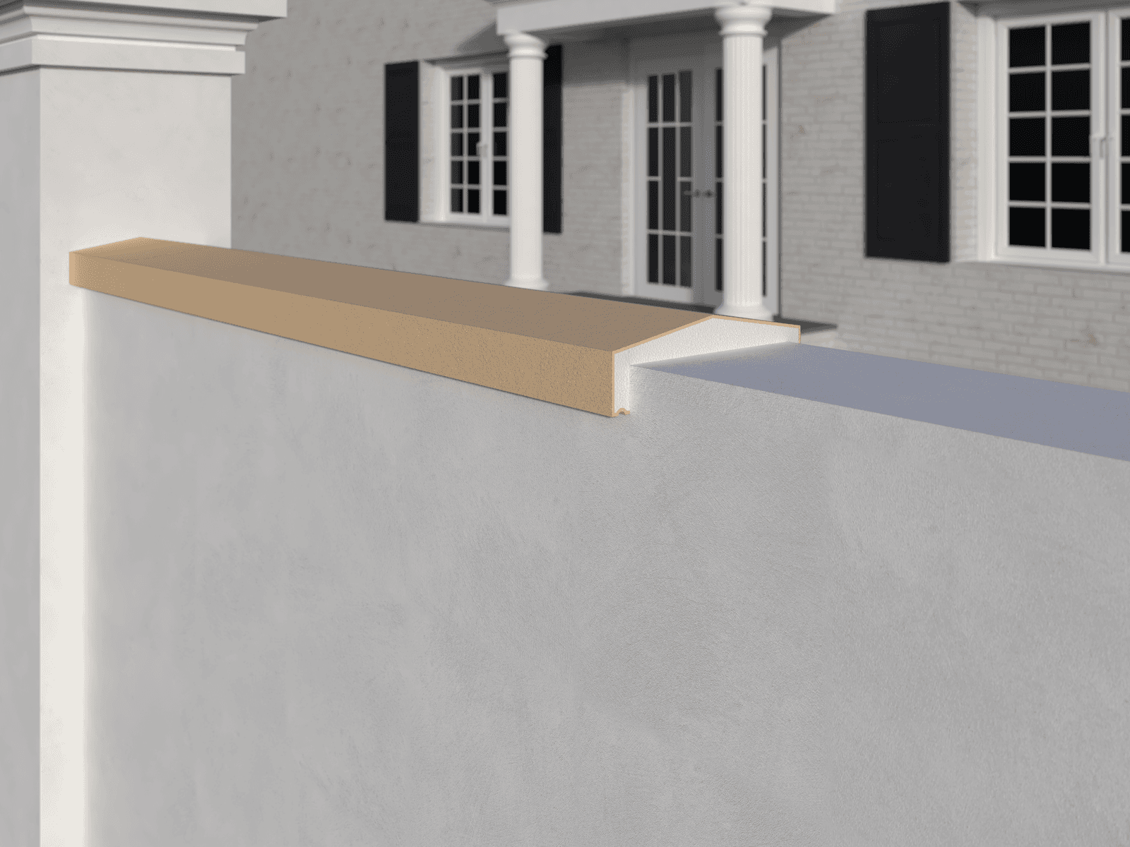 Chapeau de pilier FPIG01 — profil décoratif de façade Profilia Décor, Chapeaux de pilier, vue 2