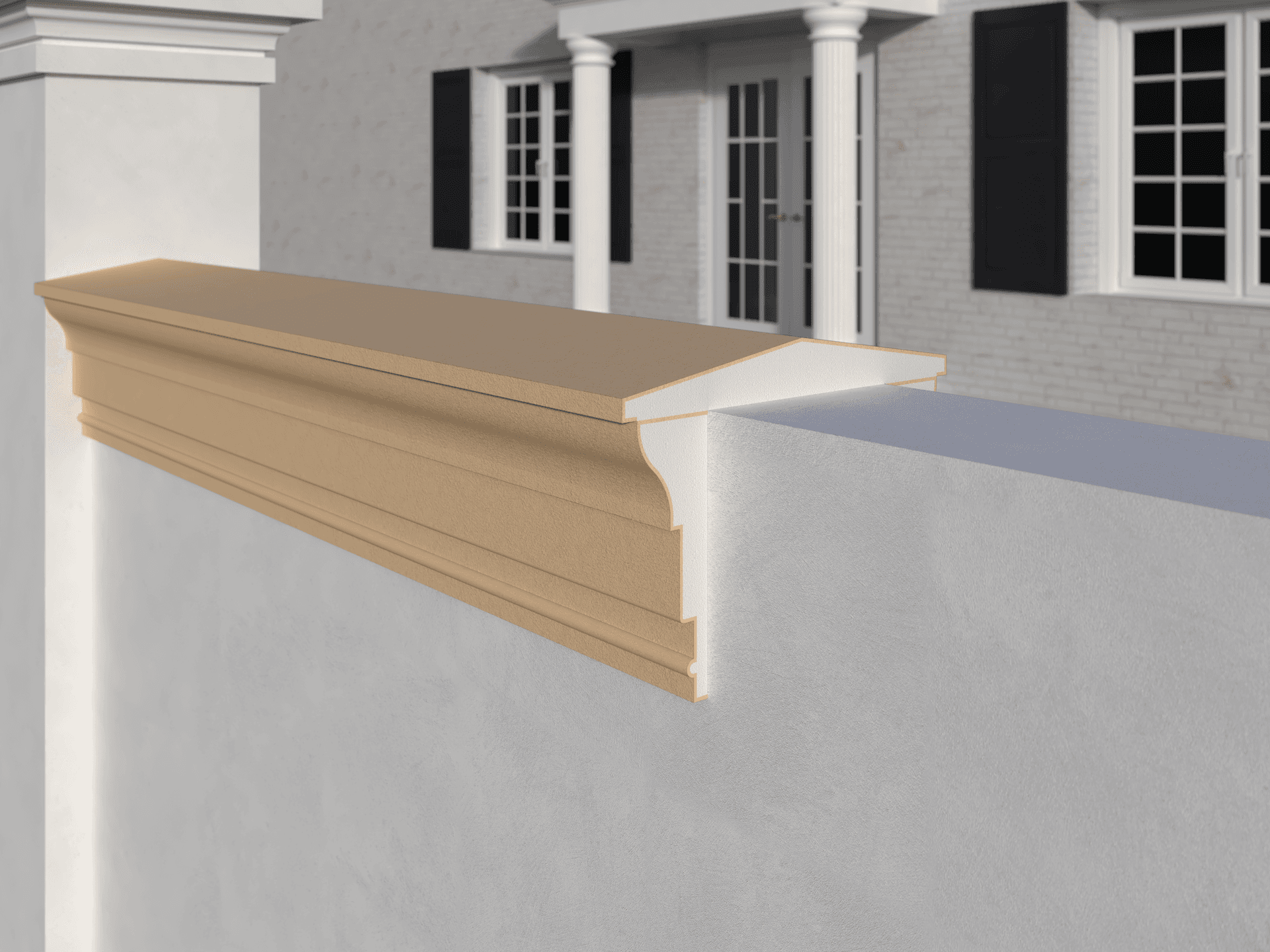 Chapeau de pilier FPIG03 — profil décoratif de façade Profilia Décor, Chapeaux de pilier, vue 2