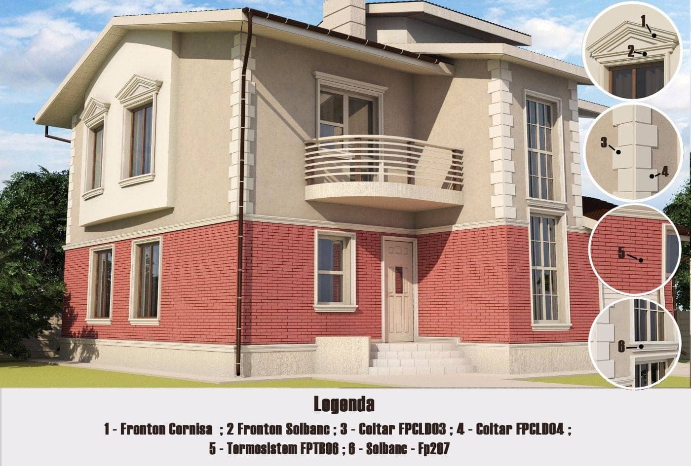 Isolation décorative FPTD06 — profil décoratif de façade Profilia Décor, Système d’isolation décoratif, vue 3