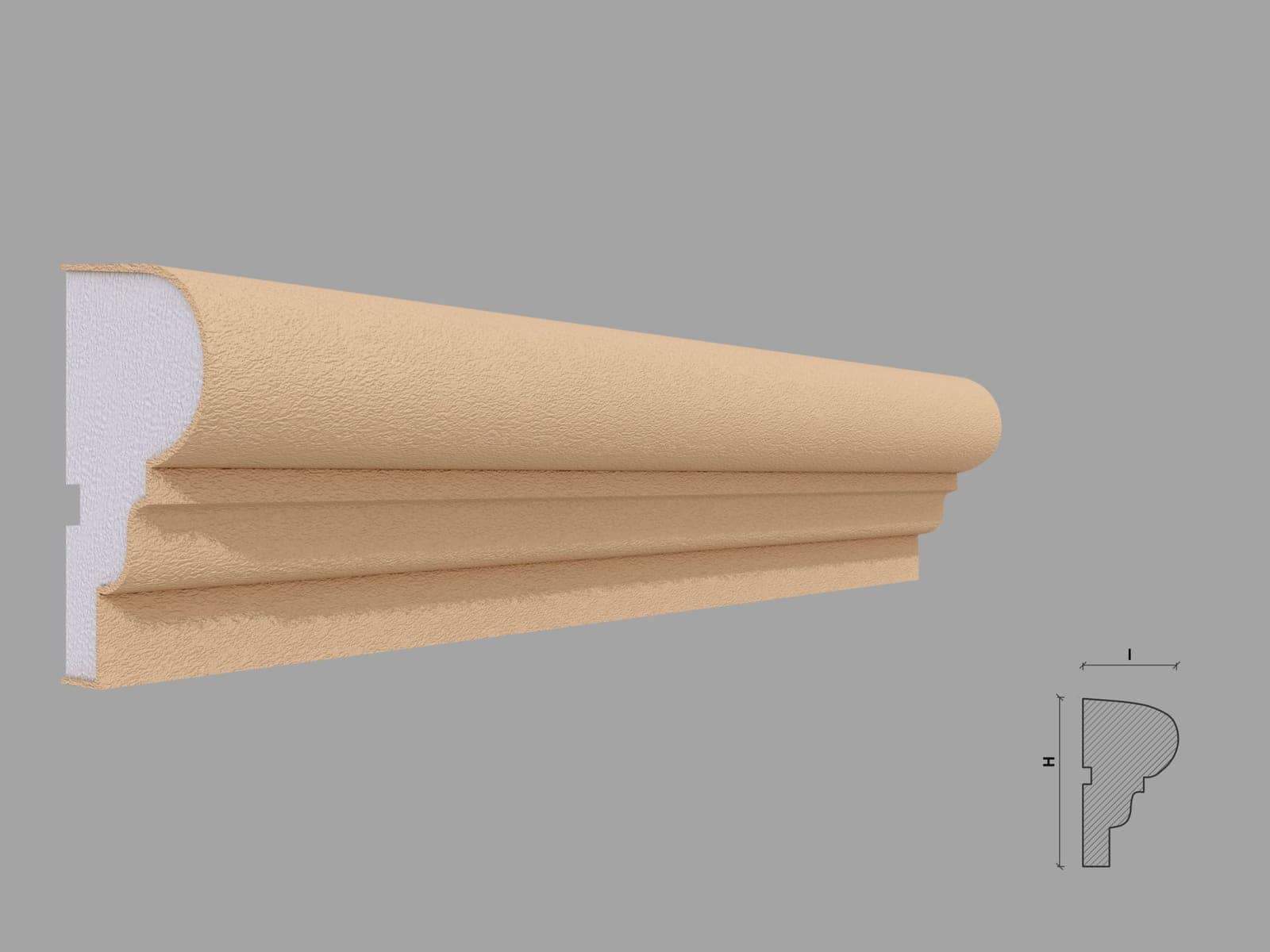 Encadrement de fenêtre FP102 — profil décoratif de façade Profilia Décor, Encadrements de fenêtres, vue 1 Encadrement de fenêtre FP102 — profil décoratif de façade Profilia Décor, Encadrements de fenêtres, vue 1