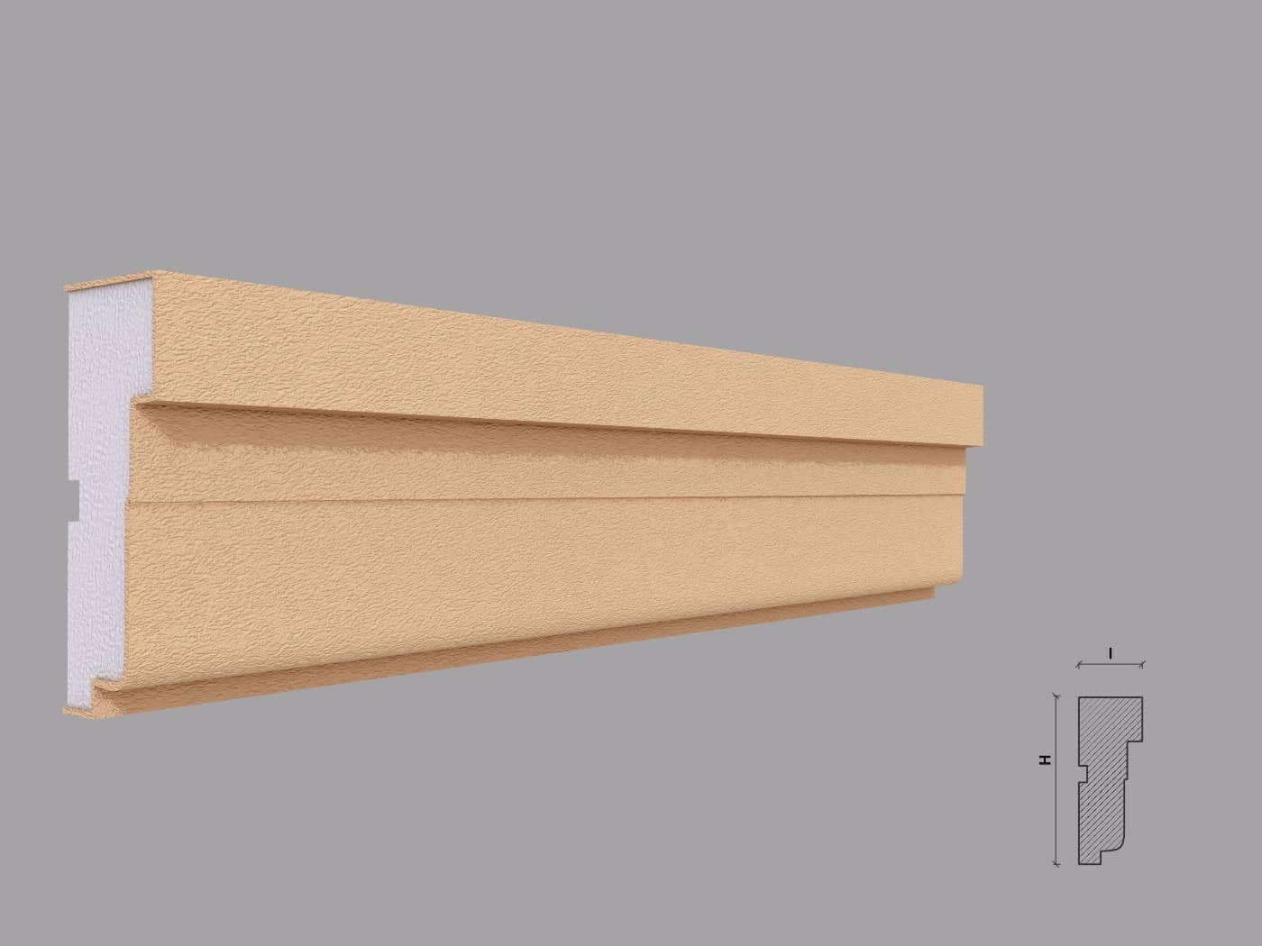 Encadrement de fenêtre FP108 — profil décoratif de façade Profilia Décor, Encadrements de fenêtres, vue 1 Encadrement de fenêtre FP108 — profil décoratif de façade Profilia Décor, Encadrements de fenêtres, vue 1