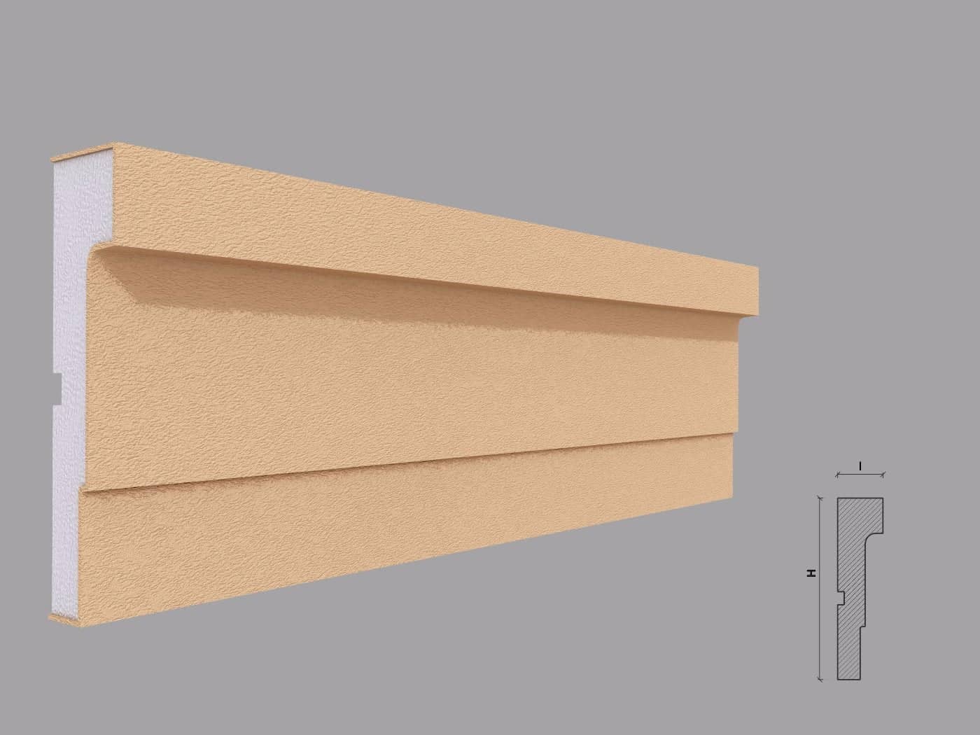 Encadrement de fenêtre FP112 — profil décoratif de façade Profilia Décor, Encadrements de fenêtres, vue 1 Encadrement de fenêtre FP112 — profil décoratif de façade Profilia Décor, Encadrements de fenêtres, vue 1