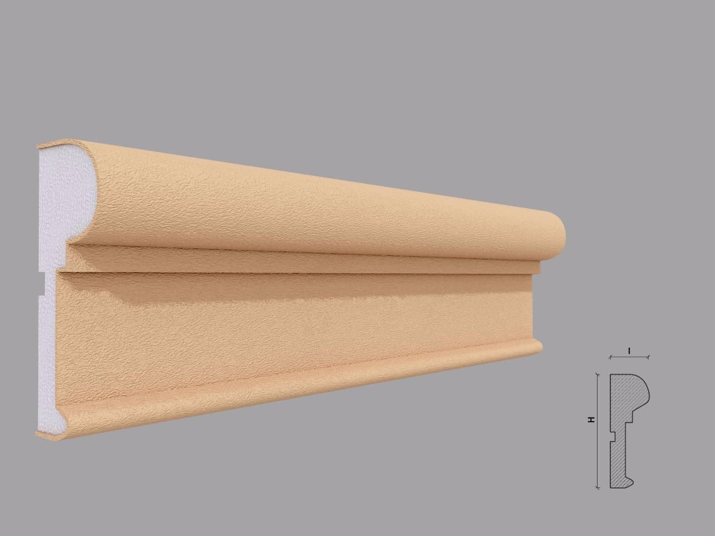 Encadrement de fenêtre FP113 — profil décoratif de façade Profilia Décor, Encadrements de fenêtres, vue 1 Encadrement de fenêtre FP113 — profil décoratif de façade Profilia Décor, Encadrements de fenêtres, vue 1