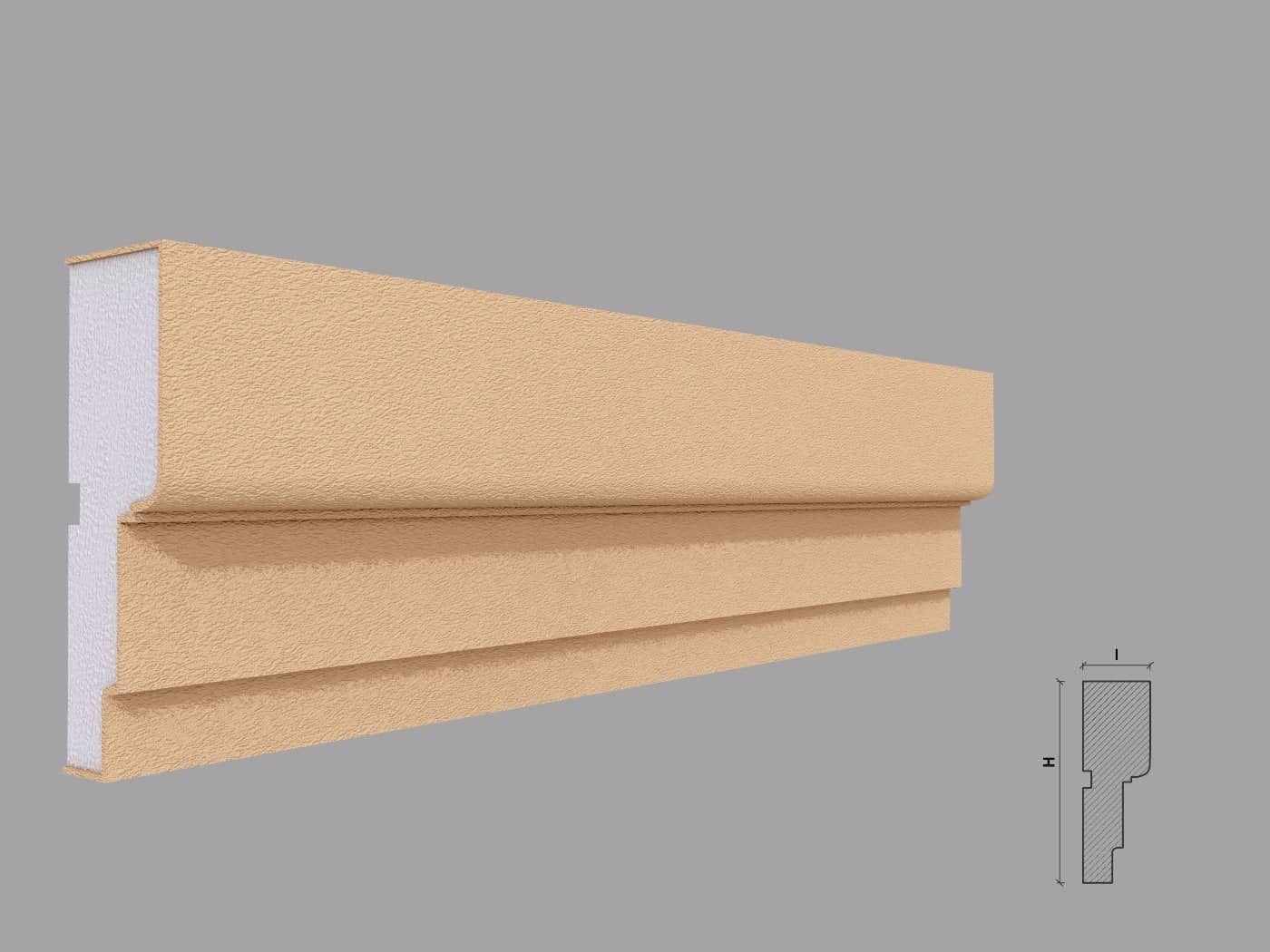 Encadrement de fenêtre FP117 — profil décoratif de façade Profilia Décor, Encadrements de fenêtres, vue 1 Encadrement de fenêtre FP117 — profil décoratif de façade Profilia Décor, Encadrements de fenêtres, vue 1