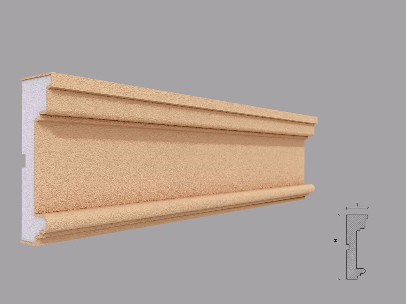 Encadrement de fenêtre FP118 — profil décoratif de façade Profilia Décor, Encadrements de fenêtres, vue 1 Encadrement de fenêtre FP118 — profil décoratif de façade Profilia Décor, Encadrements de fenêtres, vue 1