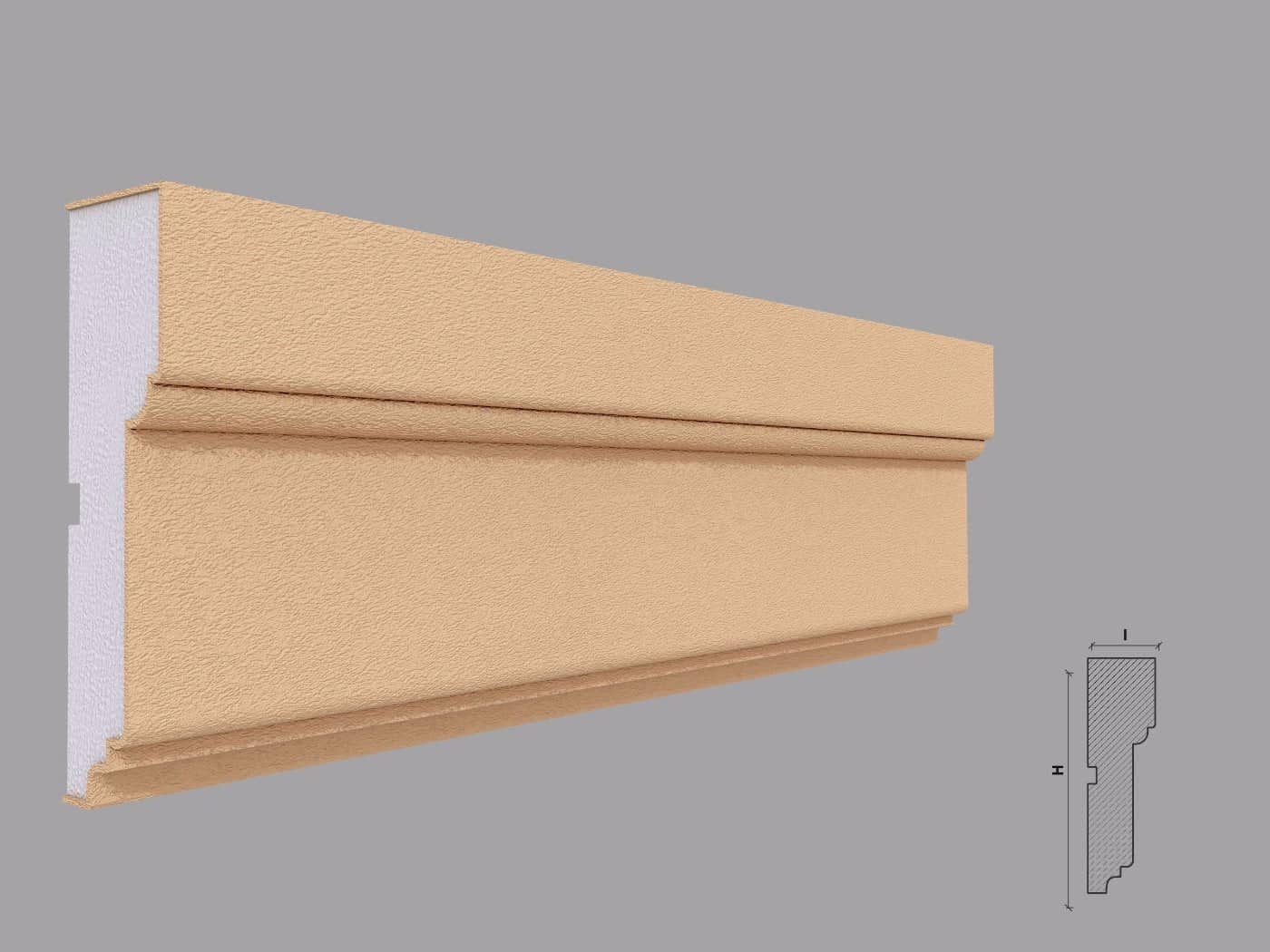 Encadrement de fenêtre FP120 — profil décoratif de façade Profilia Décor, Encadrements de fenêtres, vue 1 Encadrement de fenêtre FP120 — profil décoratif de façade Profilia Décor, Encadrements de fenêtres, vue 1