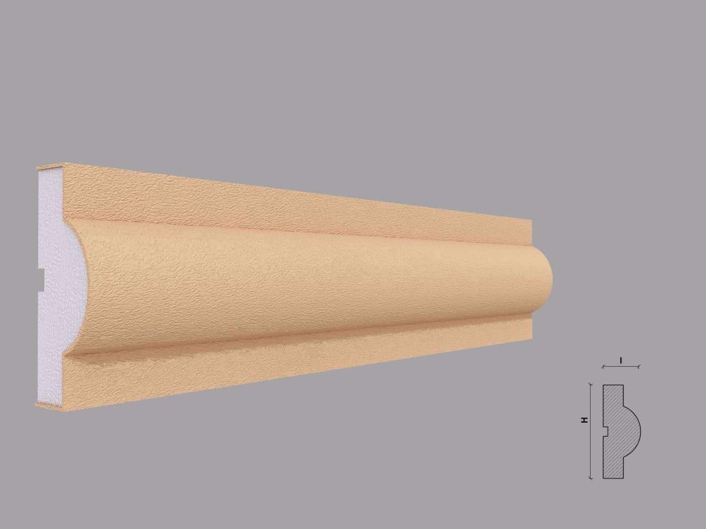 Encadrement de fenêtre FP121 — profil décoratif de façade Profilia Décor, Encadrements de fenêtres, vue 1 Encadrement de fenêtre FP121 — profil décoratif de façade Profilia Décor, Encadrements de fenêtres, vue 1