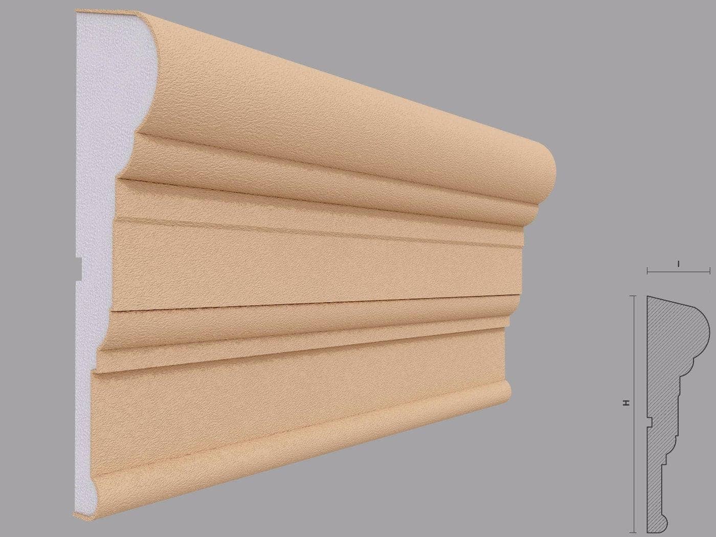Bandeau décoratif FP312 — profil décoratif de façade Profilia Décor, Bandeaux décoratifs, vue 1 Bandeau décoratif FP312 — profil décoratif de façade Profilia Décor, Bandeaux décoratifs, vue 1