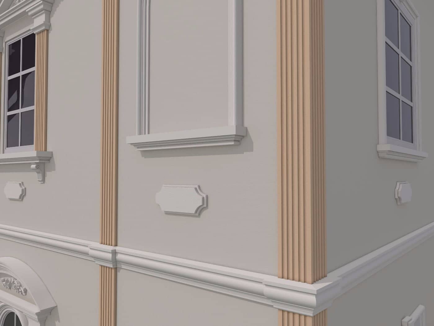 Pilastre FP502 — profil décoratif de façade Profilia Décor, Pilastres, vue 1 Pilastre FP502 — profil décoratif de façade Profilia Décor, Pilastres, vue 1