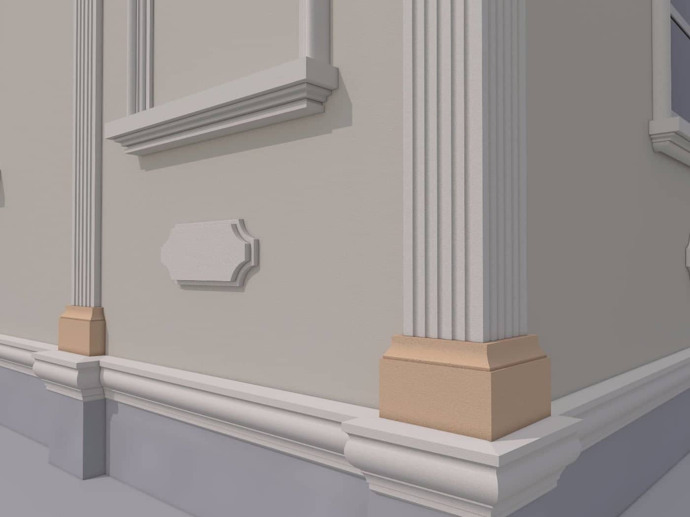 Pilastre FP603 — profil décoratif de façade Profilia Décor, Pilastres, vue 1 Pilastre FP603 — profil décoratif de façade Profilia Décor, Pilastres, vue 1