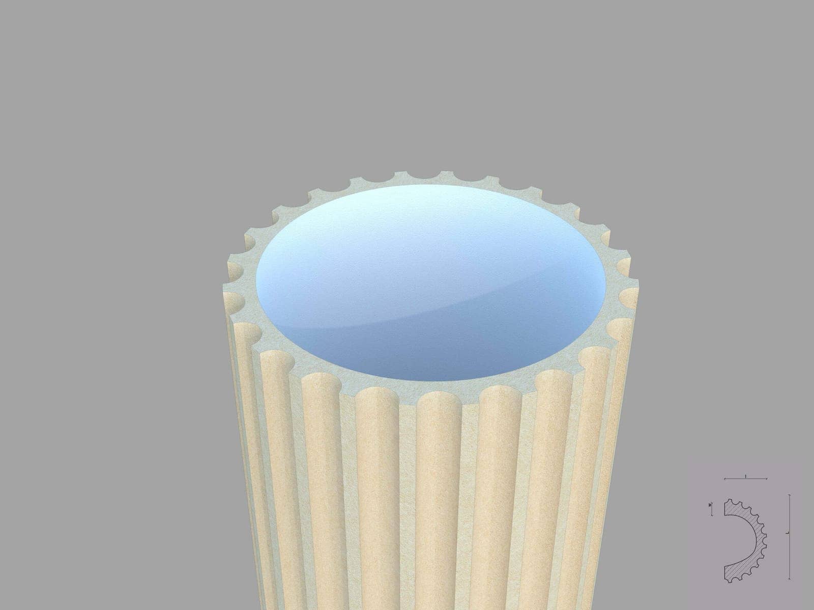 Colonne FP804 — profil décoratif de façade Profilia Décor, Colonnes décoratives, vue 1 Colonne FP804 — profil décoratif de façade Profilia Décor, Colonnes décoratives, vue 1