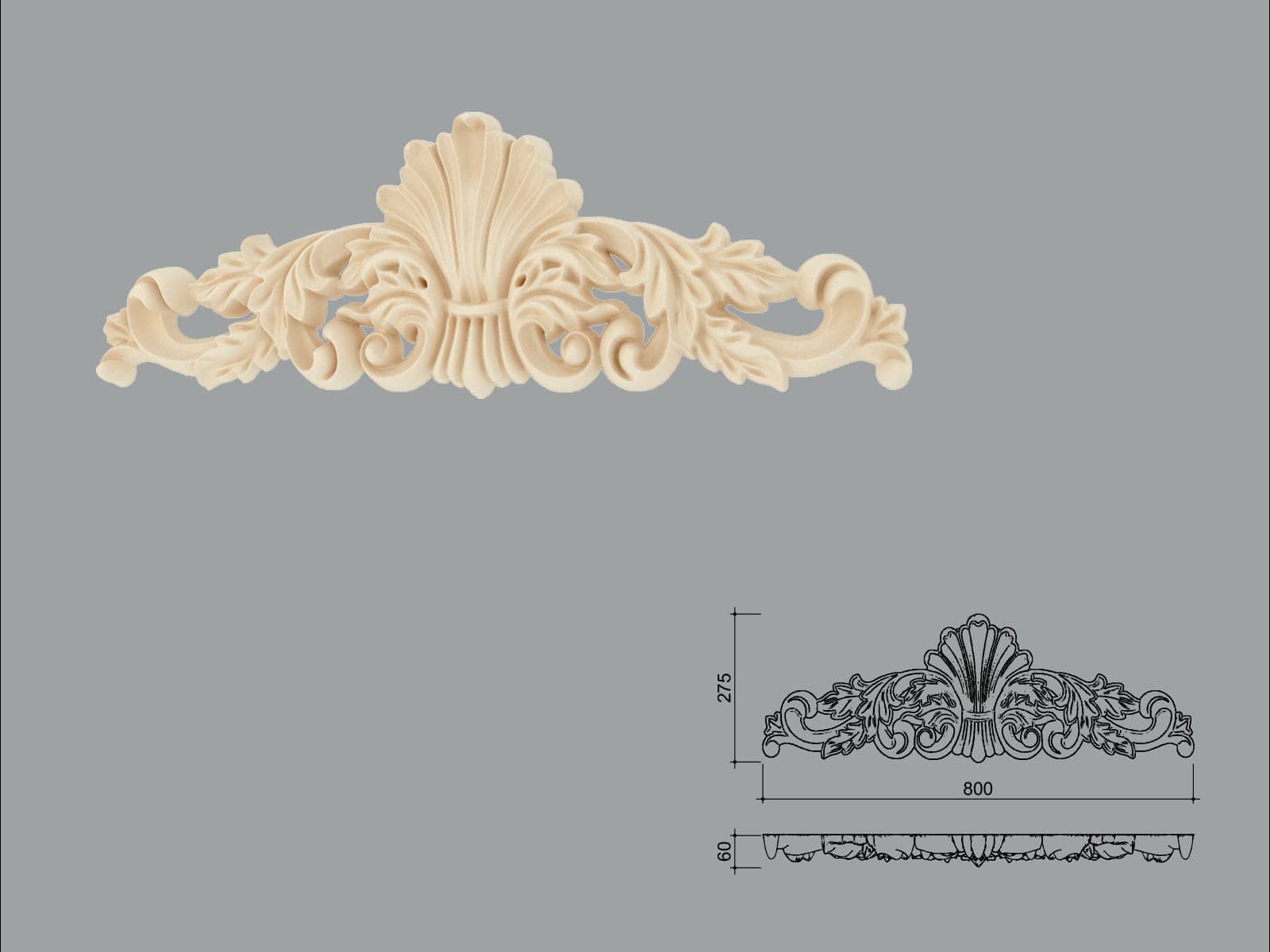 Accent décoratif FPADE23-800 — profil décoratif de façade Profilia Décor, Accents décoratifs, vue 1 Accent décoratif FPADE23-800 — profil décoratif de façade Profilia Décor, Accents décoratifs, vue 1