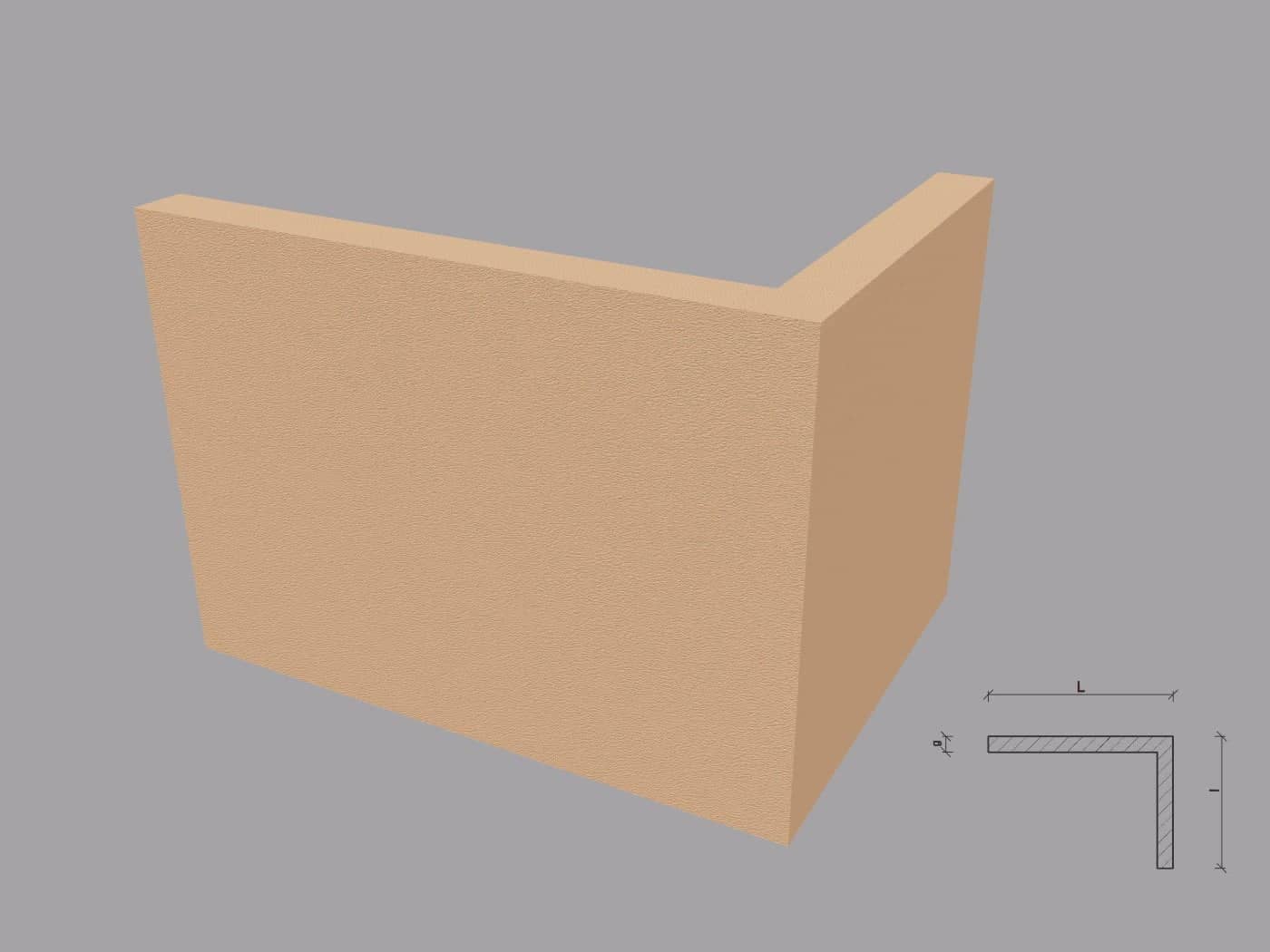 Chaîne d’angle FPCL05 — profil décoratif de façade Profilia Décor, Chaînes d’angle, vue 1 Chaîne d’angle FPCL05 — profil décoratif de façade Profilia Décor, Chaînes d’angle, vue 1