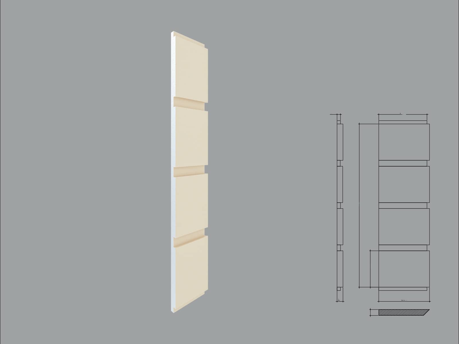 Chaîne d’angle FPCL07-350 — profil décoratif de façade Profilia Décor, Chaînes d’angle, vue 1 Chaîne d’angle FPCL07-350 — profil décoratif de façade Profilia Décor, Chaînes d’angle, vue 1