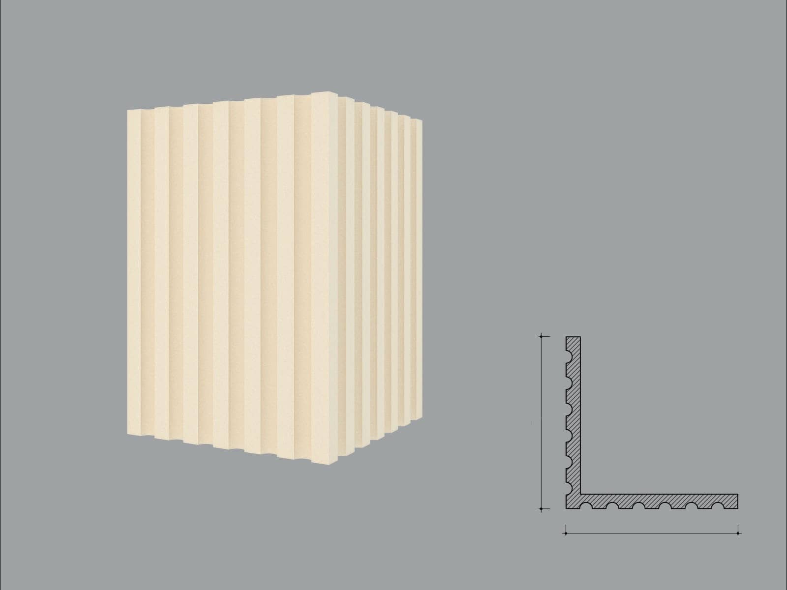 Chaîne d’angle FPCL09 — profil décoratif de façade Profilia Décor, Chaînes d’angle, vue 1 Chaîne d’angle FPCL09 — profil décoratif de façade Profilia Décor, Chaînes d’angle, vue 1